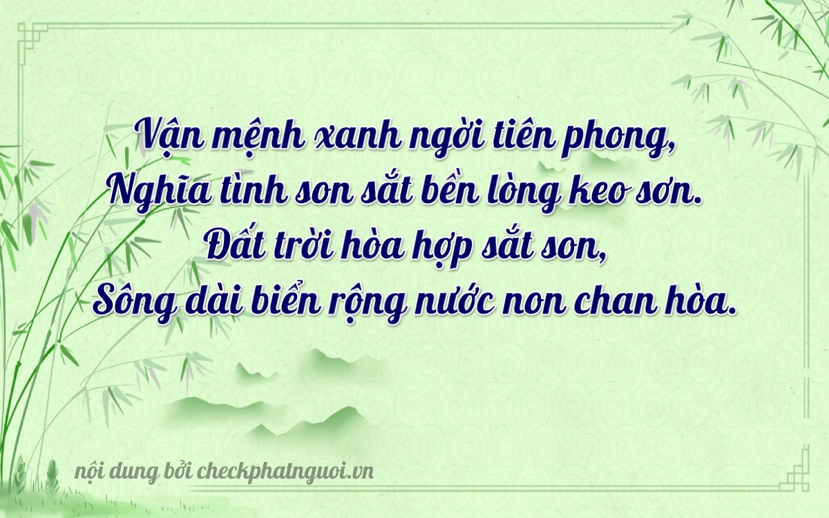 Bài thơ ý nghĩa cho <b>biển số 95H1-26579</b> tại website checkphatnguoi.vn