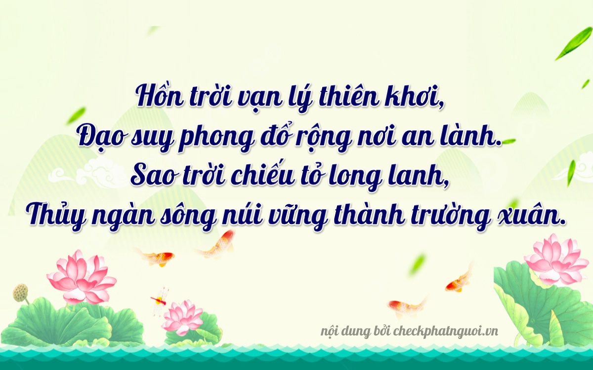 Bài thơ ý nghĩa cho <b>biển số 95H1-40258</b> tại website checkphatnguoi.vn