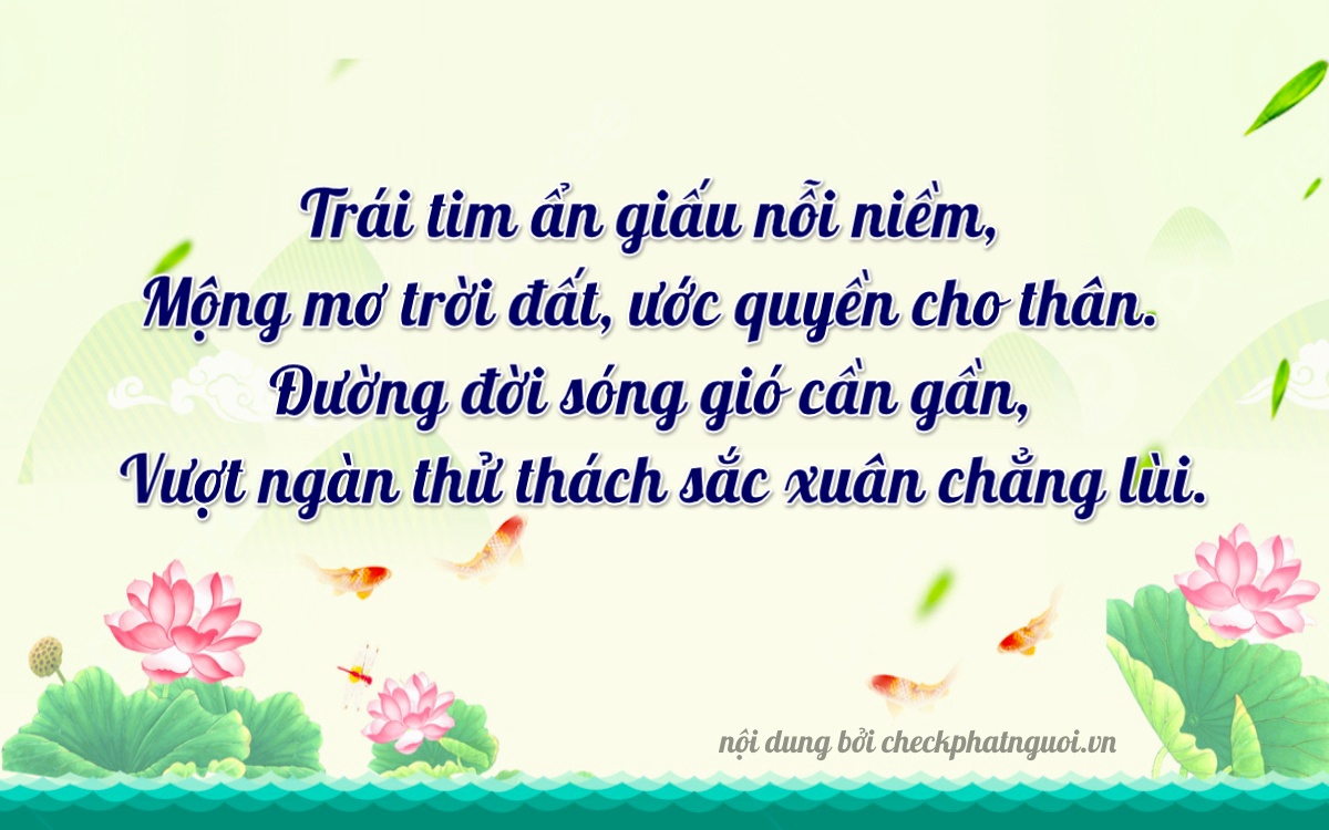 Bài thơ ý nghĩa cho <b>biển số 95H1-41540</b> tại website checkphatnguoi.vn