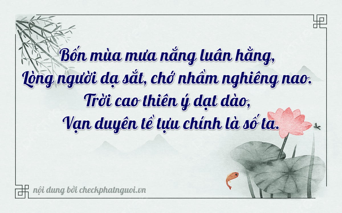 Bài thơ ý nghĩa cho <b>biển số 95H1-47135</b> tại website checkphatnguoi.vn