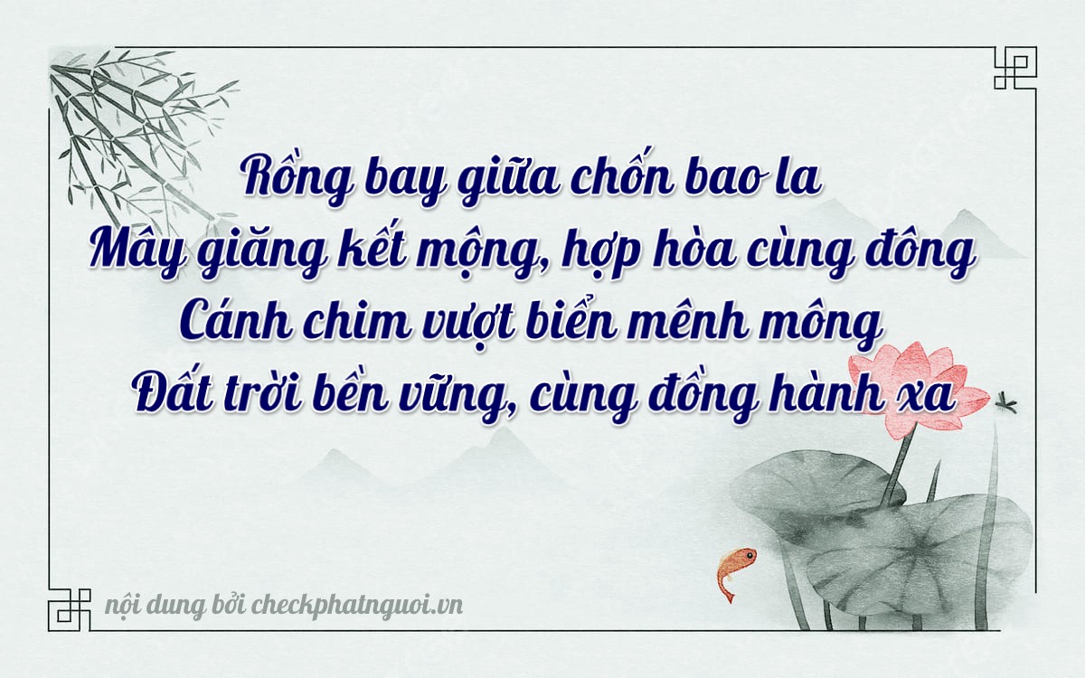 Bài thơ ý nghĩa cho <b>biển số 95H1-56490</b> tại website checkphatnguoi.vn