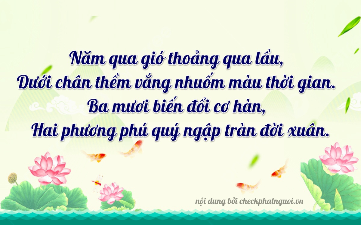 Bài thơ ý nghĩa cho <b>biển số 95H1-59232</b> tại website checkphatnguoi.vn