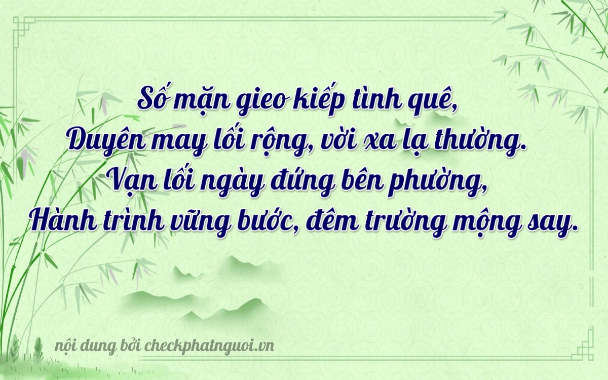 Bài thơ ý nghĩa cho <b>biển số 95H1-63690</b> tại website checkphatnguoi.vn