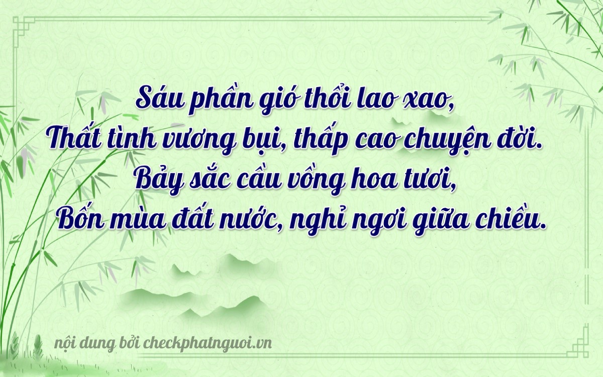 Bài thơ ý nghĩa cho <b>biển số 95H1-67042</b> tại website checkphatnguoi.vn