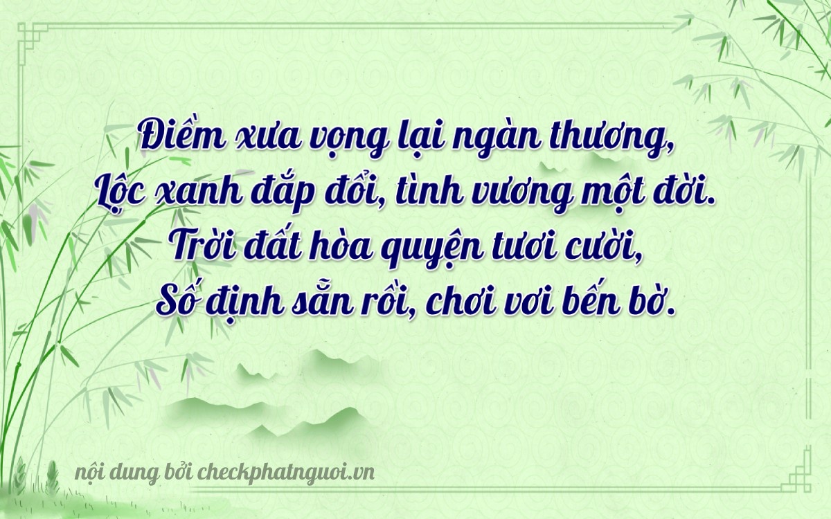 Bài thơ ý nghĩa cho <b>biển số 95H1-72609</b> tại website checkphatnguoi.vn