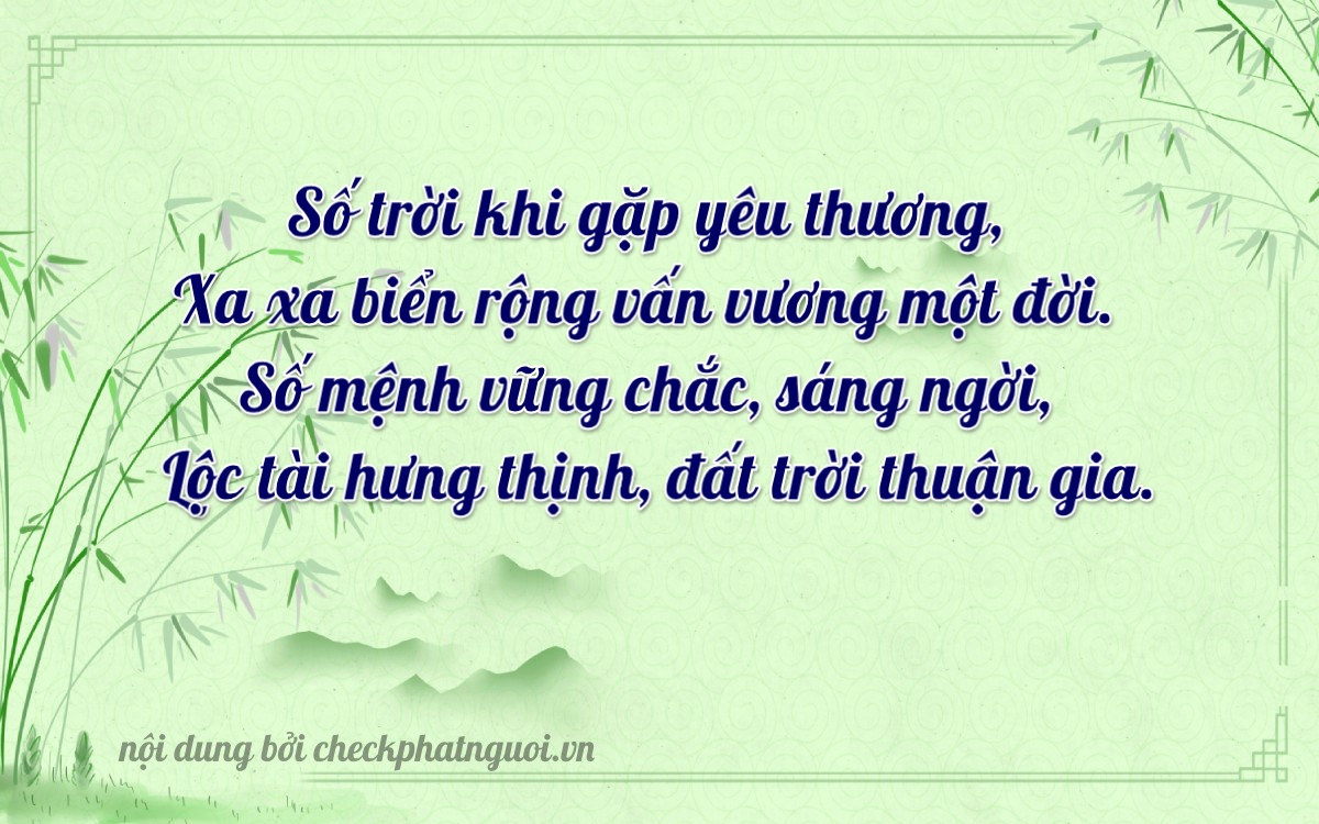 Bài thơ ý nghĩa cho <b>biển số 95H-17268</b> tại website checkphatnguoi.vn