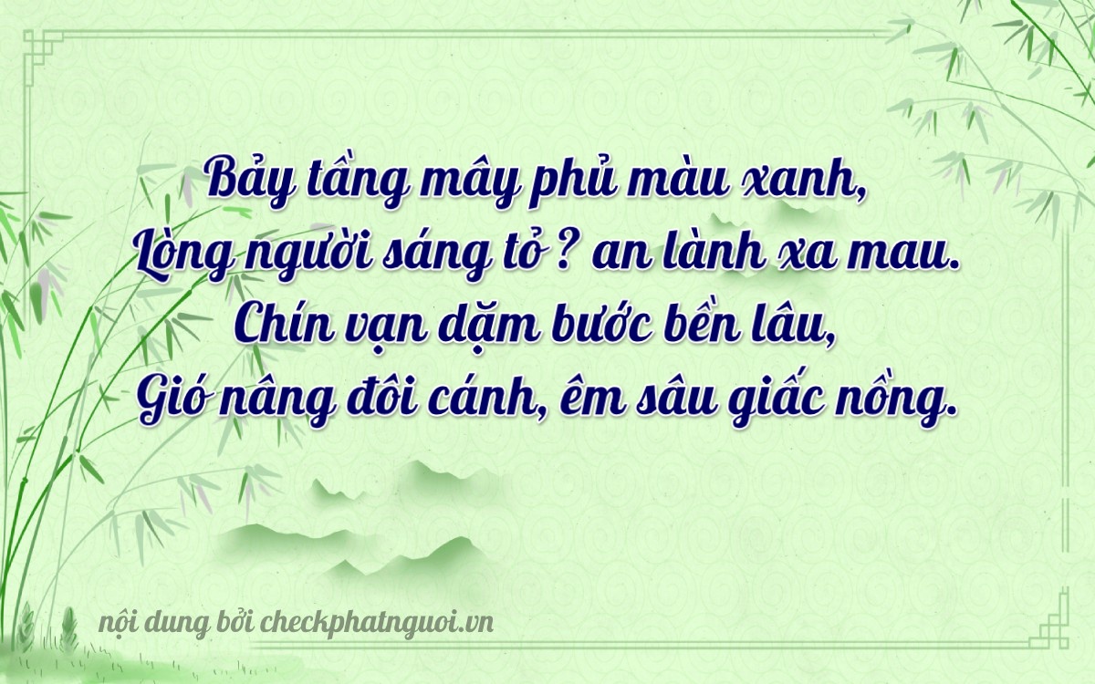 Bài thơ ý nghĩa cho <b>biển số 95H1-75950</b> tại website checkphatnguoi.vn