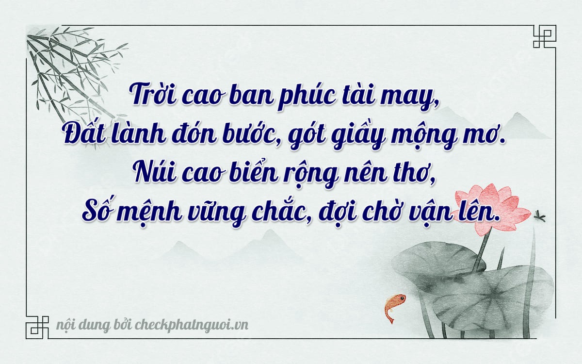 Bài thơ ý nghĩa cho <b>biển số 95HA-06583</b> tại website checkphatnguoi.vn