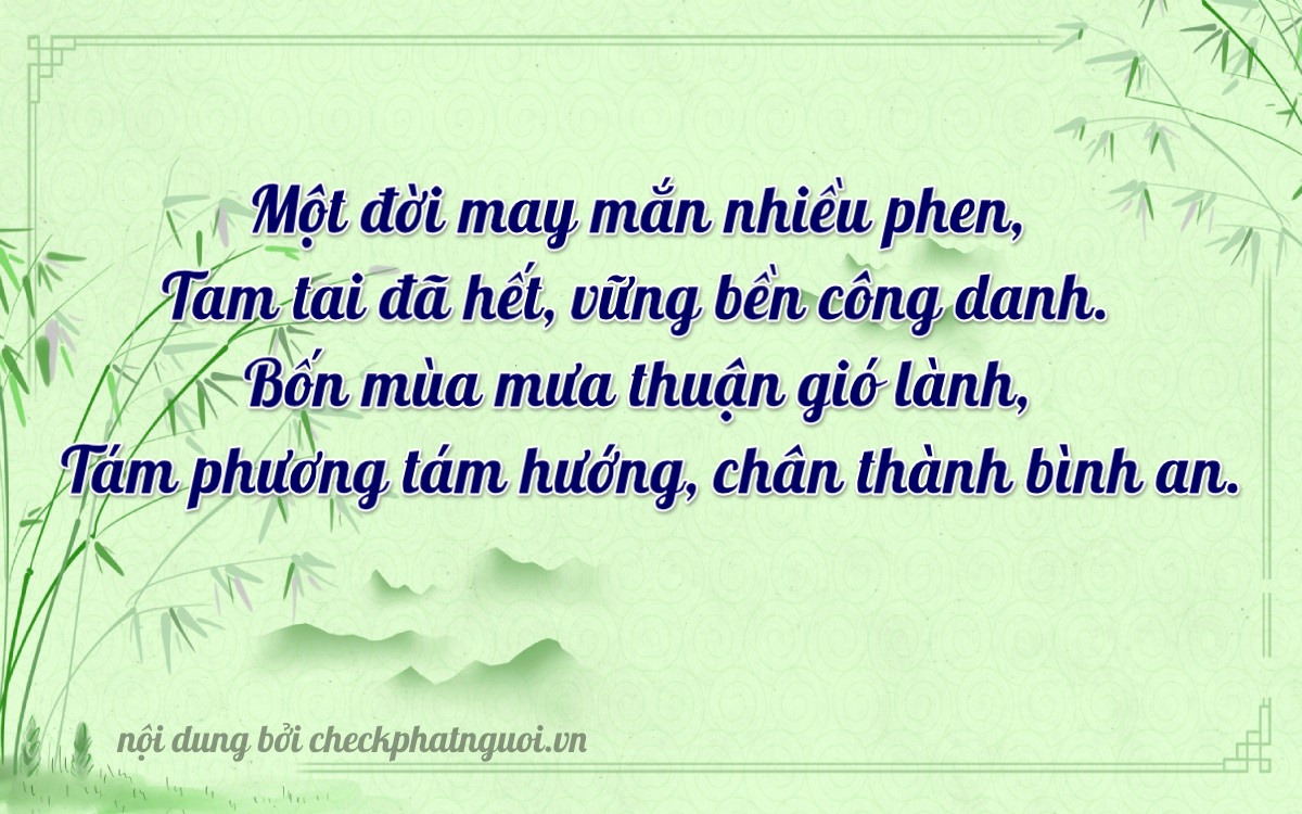 Bài thơ ý nghĩa cho <b>biển số 95LA-01348</b> tại website checkphatnguoi.vn