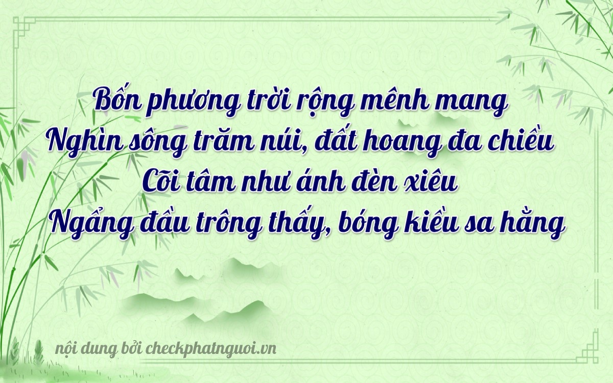 Bài thơ ý nghĩa cho <b>biển số 95M1-09400</b> tại website checkphatnguoi.vn