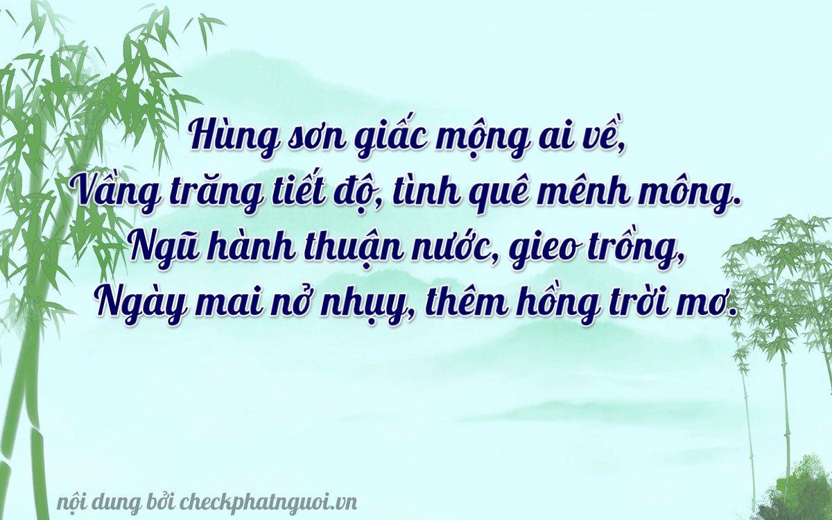 Bài thơ ý nghĩa cho <b>biển số 95N1-03320</b> tại website checkphatnguoi.vn