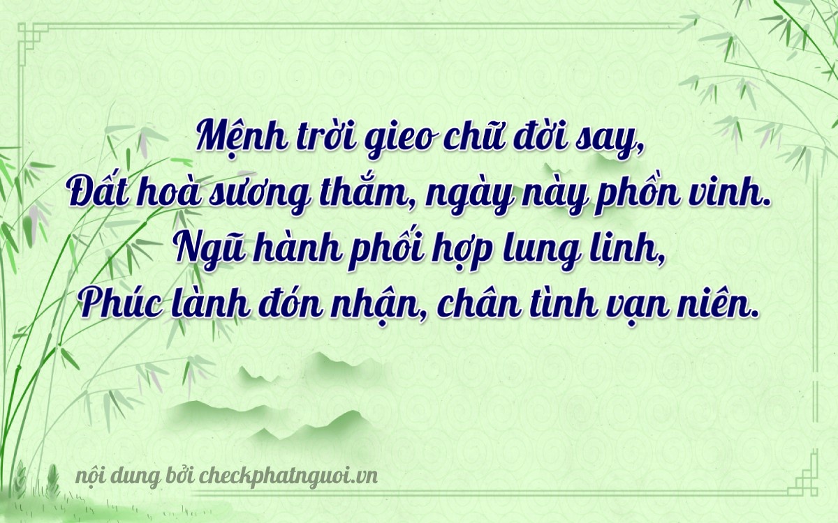 Bài thơ ý nghĩa cho <b>biển số 95N1-03584</b> tại website checkphatnguoi.vn