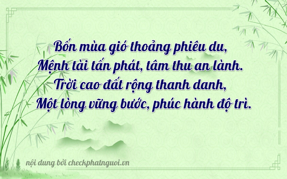 Bài thơ ý nghĩa cho <b>biển số 95N1-04831</b> tại website checkphatnguoi.vn