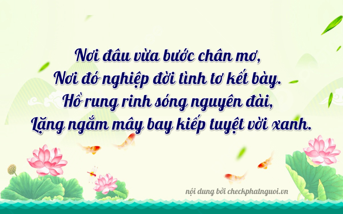 Bài thơ ý nghĩa cho <b>biển số 95NA-04014</b> tại website checkphatnguoi.vn