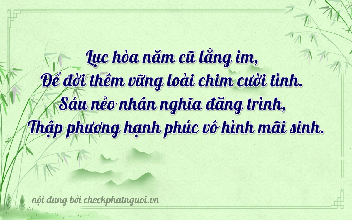 Bài thơ ý nghĩa cho <b>biển số 95P-20618</b> tại website checkphatnguoi.vn