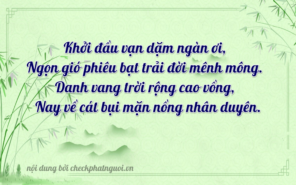 Bài thơ ý nghĩa cho <b>biển số 95R1-05022</b> tại website checkphatnguoi.vn