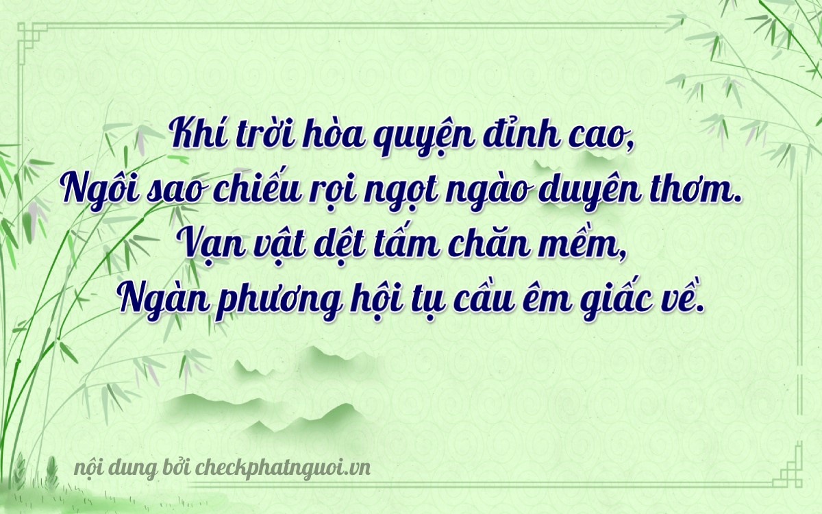 Bài thơ ý nghĩa cho <b>biển số 95R1-05990</b> tại website checkphatnguoi.vn