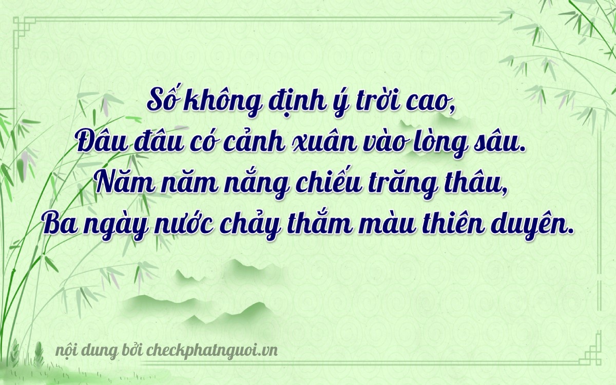 Bài thơ ý nghĩa cho <b>biển số 95RA-00536</b> tại website checkphatnguoi.vn