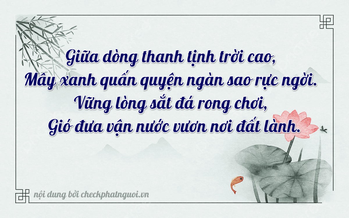 Bài thơ ý nghĩa cho <b>biển số 96A-06174</b> tại website checkphatnguoi.vn