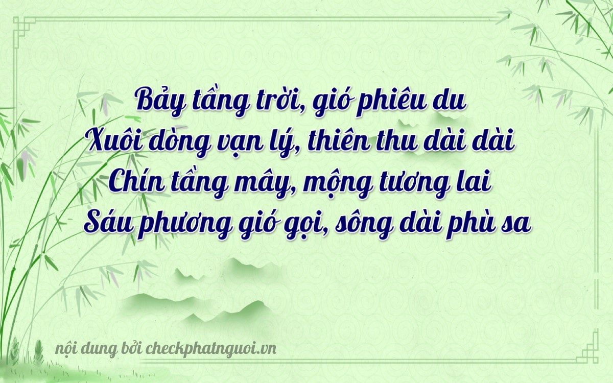 Bài thơ ý nghĩa cho <b>biển số 97679</b> tại website checkphatnguoi.vn