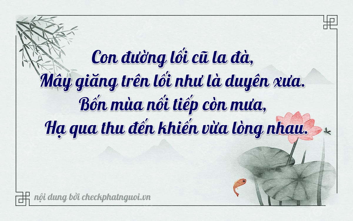 Bài thơ ý nghĩa cho <b>biển số 97A-00402</b> tại website checkphatnguoi.vn