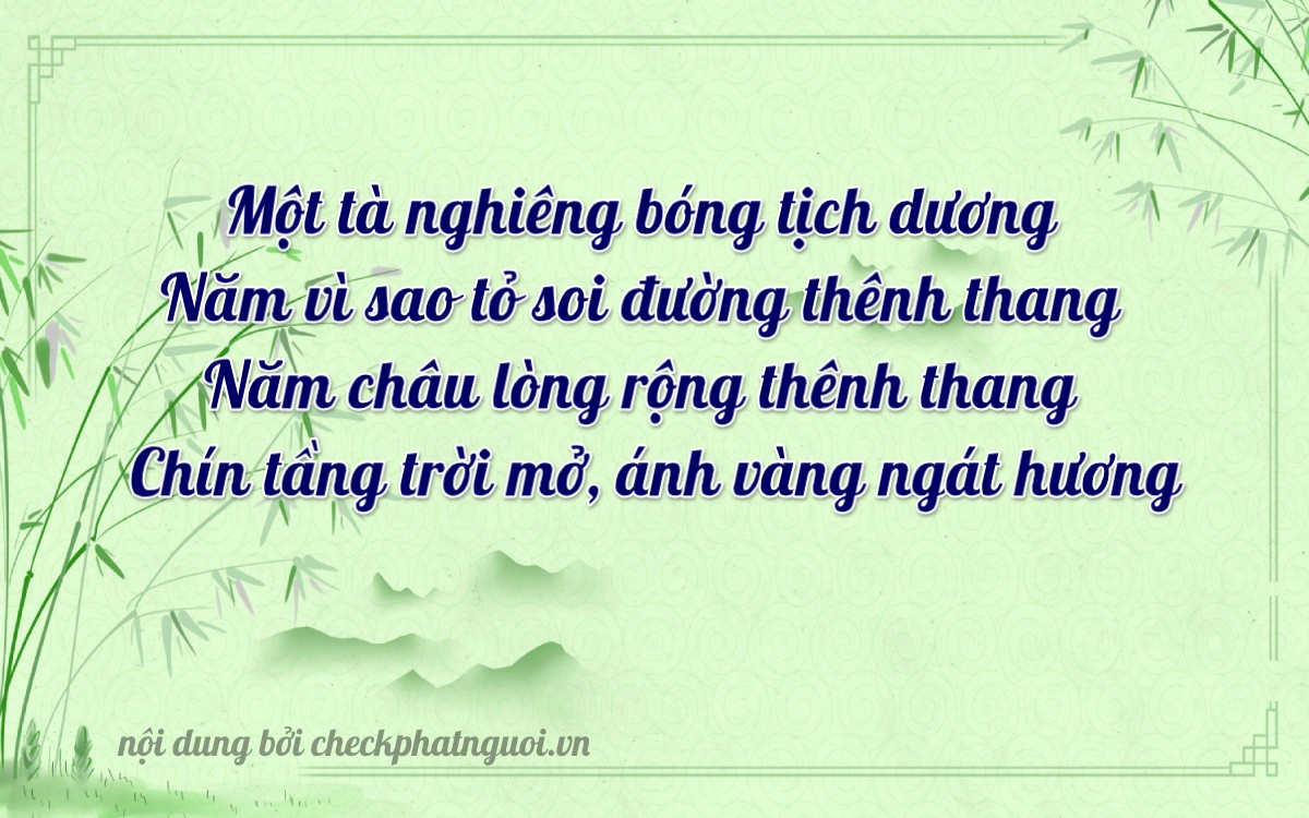 Bài thơ ý nghĩa cho <b>biển số 97A-01559</b> tại website checkphatnguoi.vn