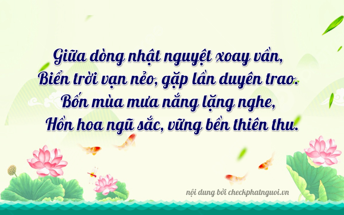 Bài thơ ý nghĩa cho <b>biển số 97A-03416</b> tại website checkphatnguoi.vn