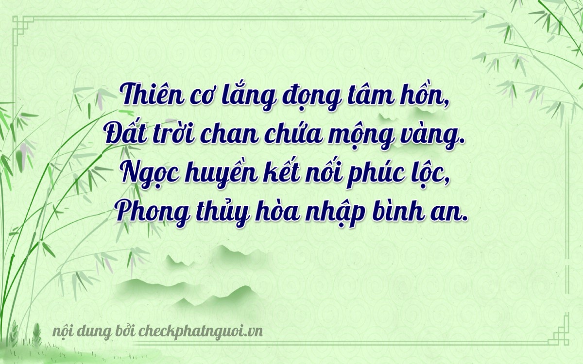 Bài thơ ý nghĩa cho <b>biển số 97A-03672</b> tại website checkphatnguoi.vn