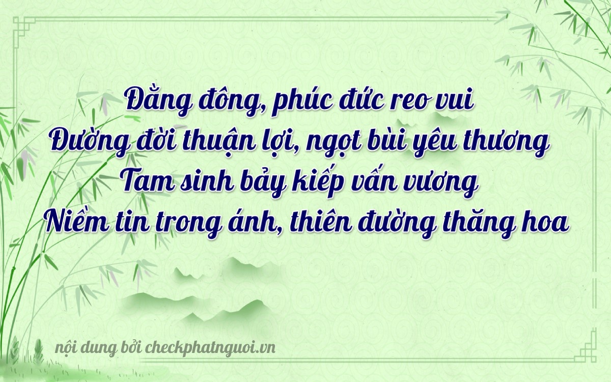 Bài thơ ý nghĩa cho <b>biển số 97A-05777</b> tại website checkphatnguoi.vn