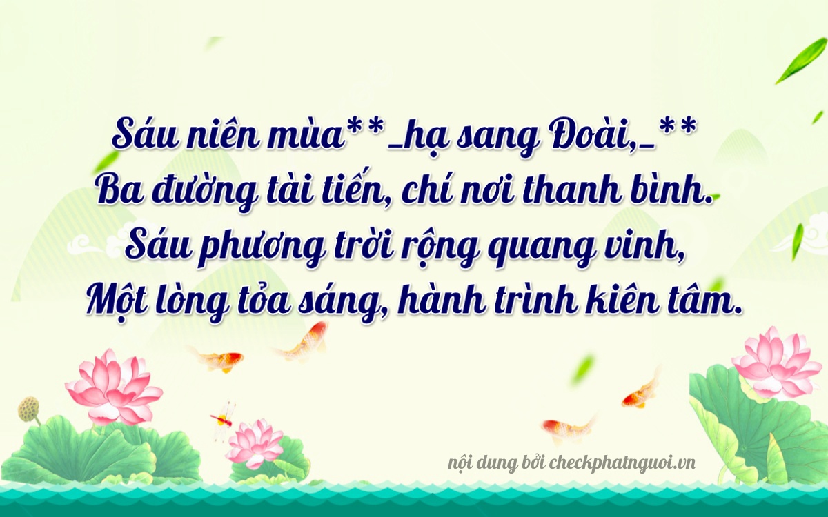 Bài thơ ý nghĩa cho <b>biển số 97A-06361</b> tại website checkphatnguoi.vn