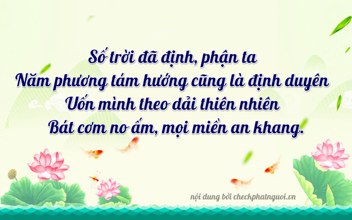 Bài thơ ý nghĩa cho <b>biển số 97A-08044</b> tại website checkphatnguoi.vn
