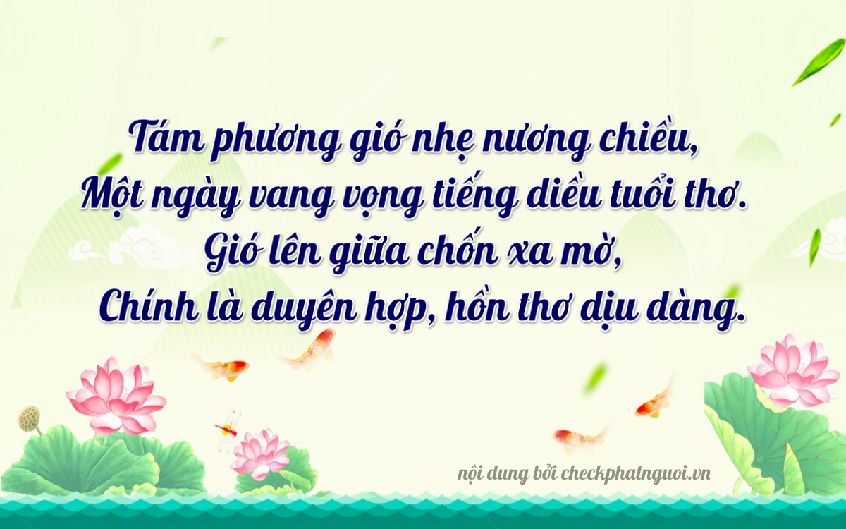 Bài thơ ý nghĩa cho <b>biển số 97A-08197</b> tại website checkphatnguoi.vn