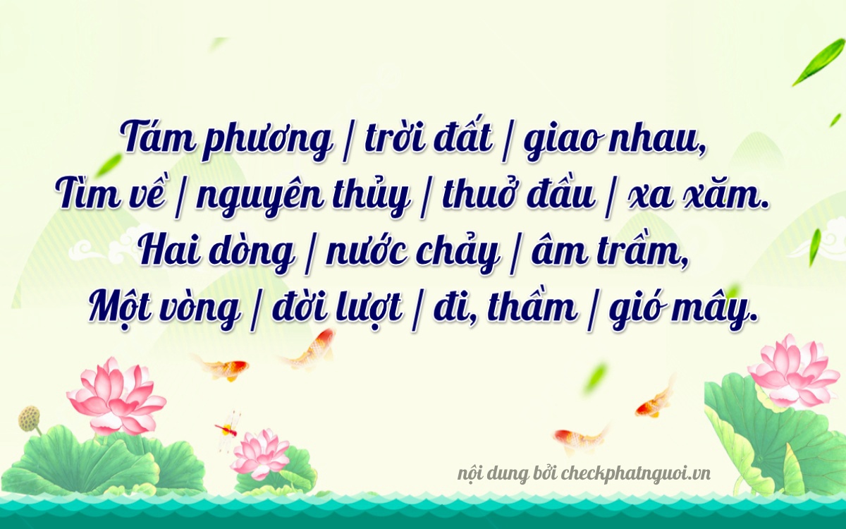 Bài thơ ý nghĩa cho <b>biển số 97A-08288</b> tại website checkphatnguoi.vn