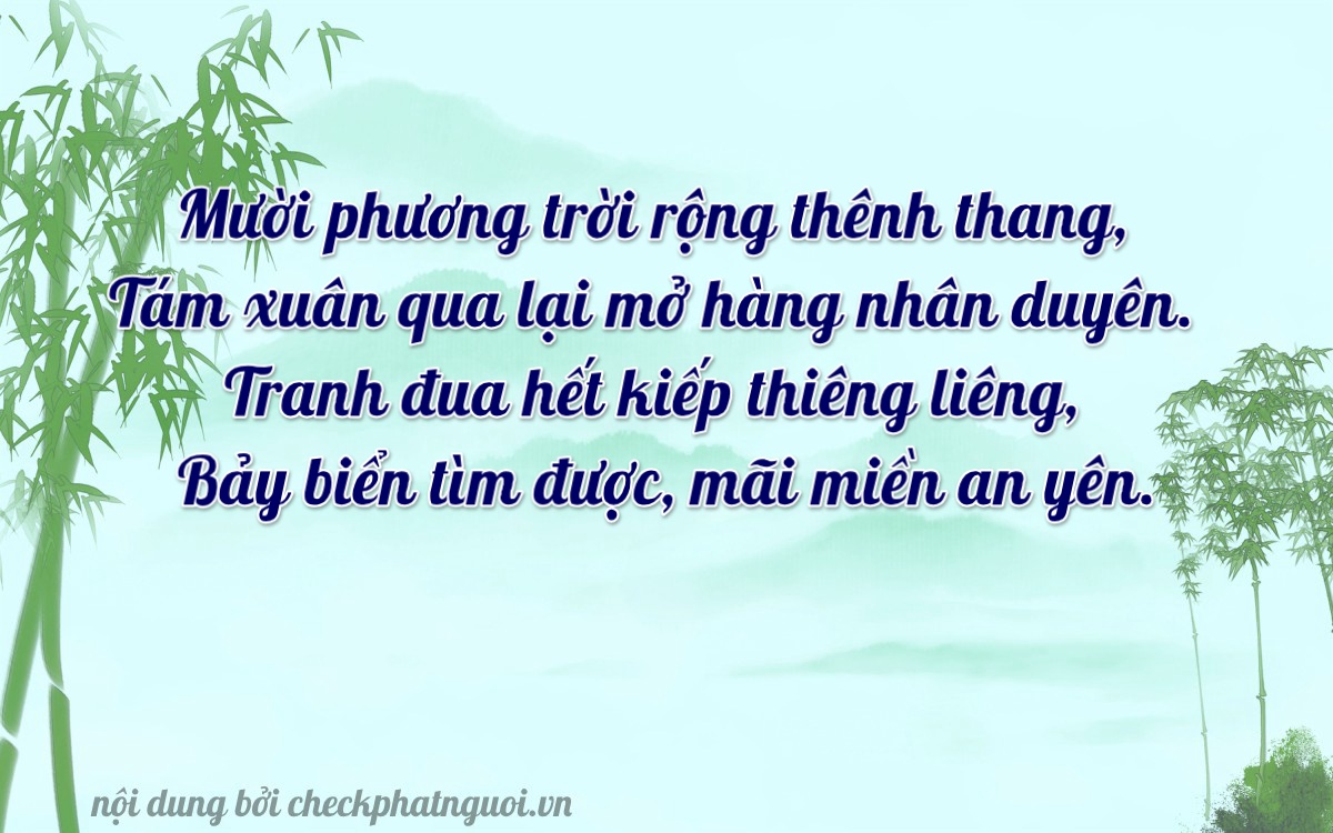 Bài thơ ý nghĩa cho <b>biển số 97AB-01872</b> tại website checkphatnguoi.vn