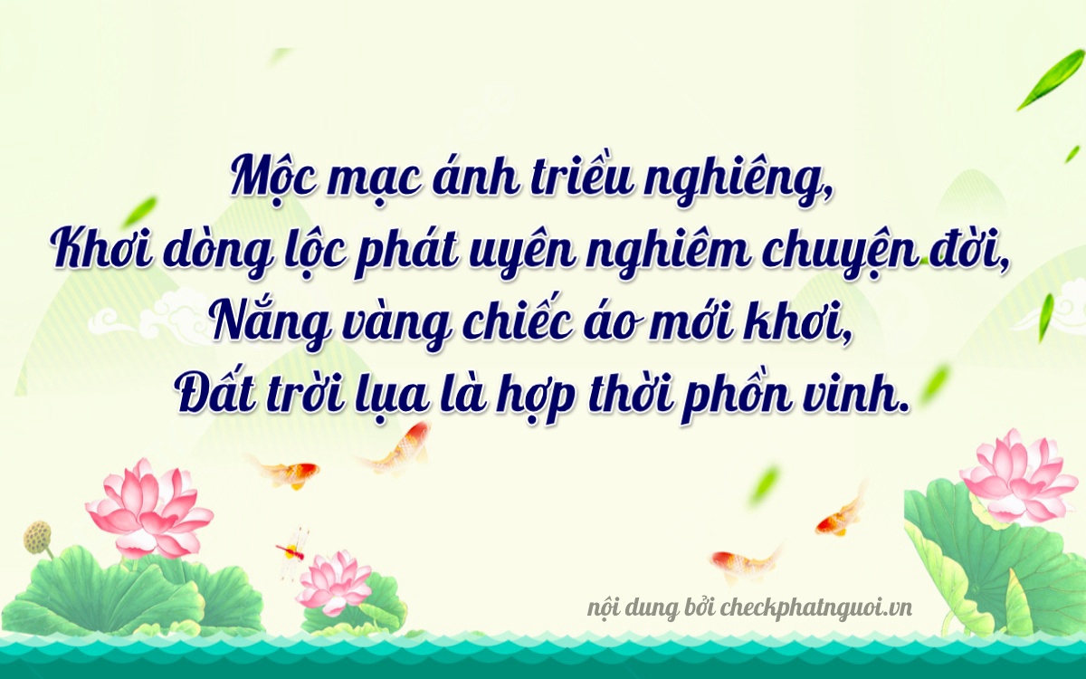 Bài thơ ý nghĩa cho <b>biển số 97AH-01167</b> tại website checkphatnguoi.vn