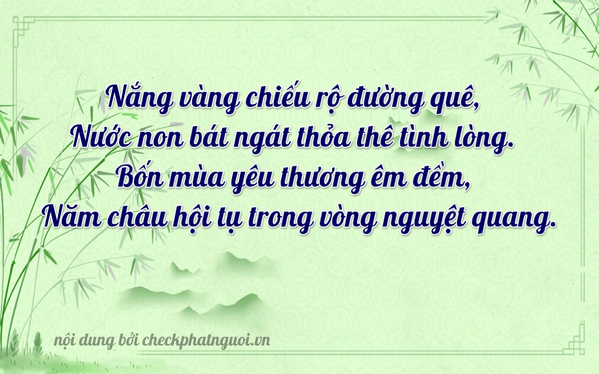 Bài thơ ý nghĩa cho <b>biển số 97AL-00463</b> tại website checkphatnguoi.vn