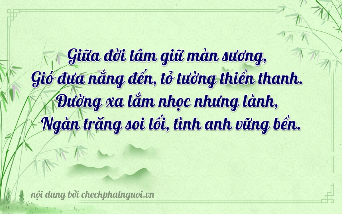 Bài thơ ý nghĩa cho <b>biển số 97B1-98881</b> tại website checkphatnguoi.vn