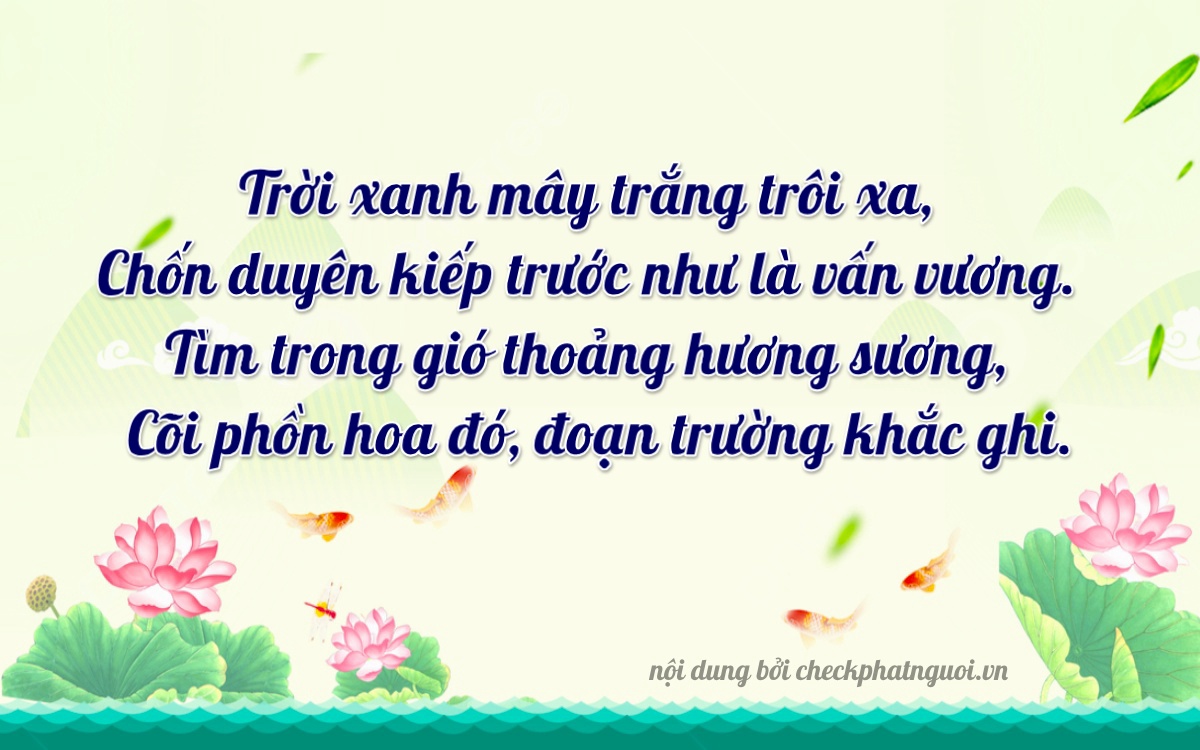 Bài thơ ý nghĩa cho <b>biển số 97B1-98943</b> tại website checkphatnguoi.vn