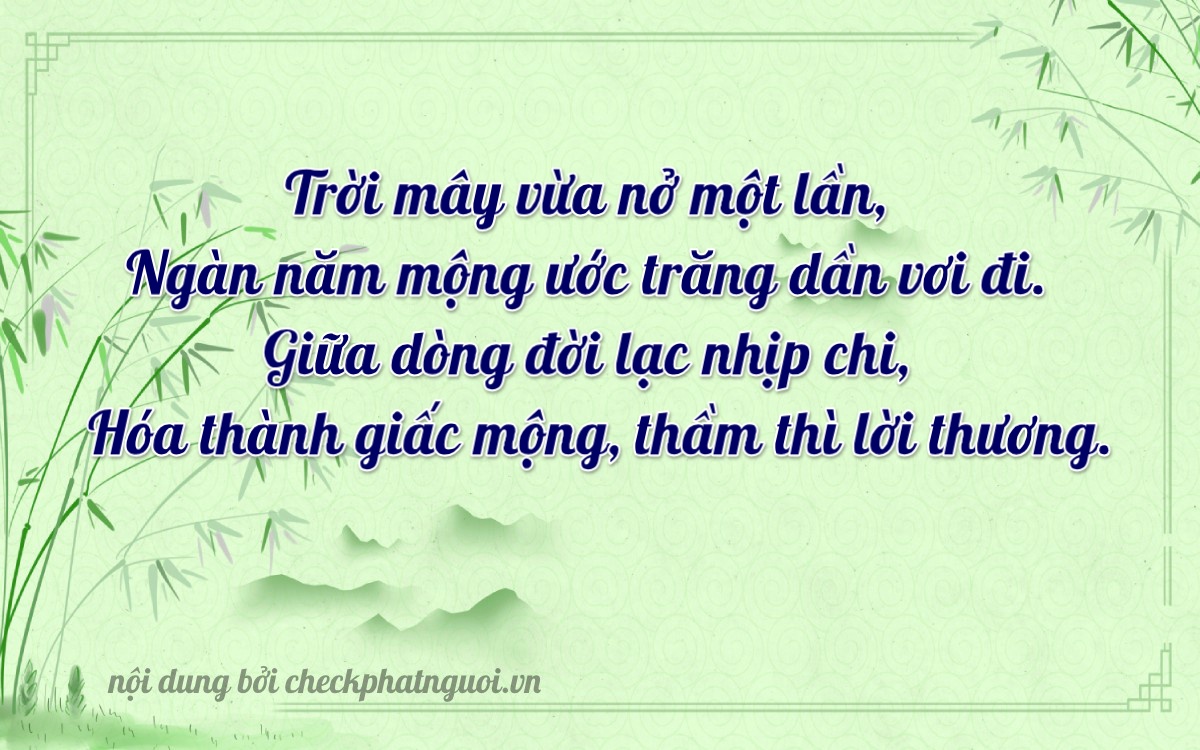 Bài thơ ý nghĩa cho <b>biển số 97C-01999</b> tại website checkphatnguoi.vn