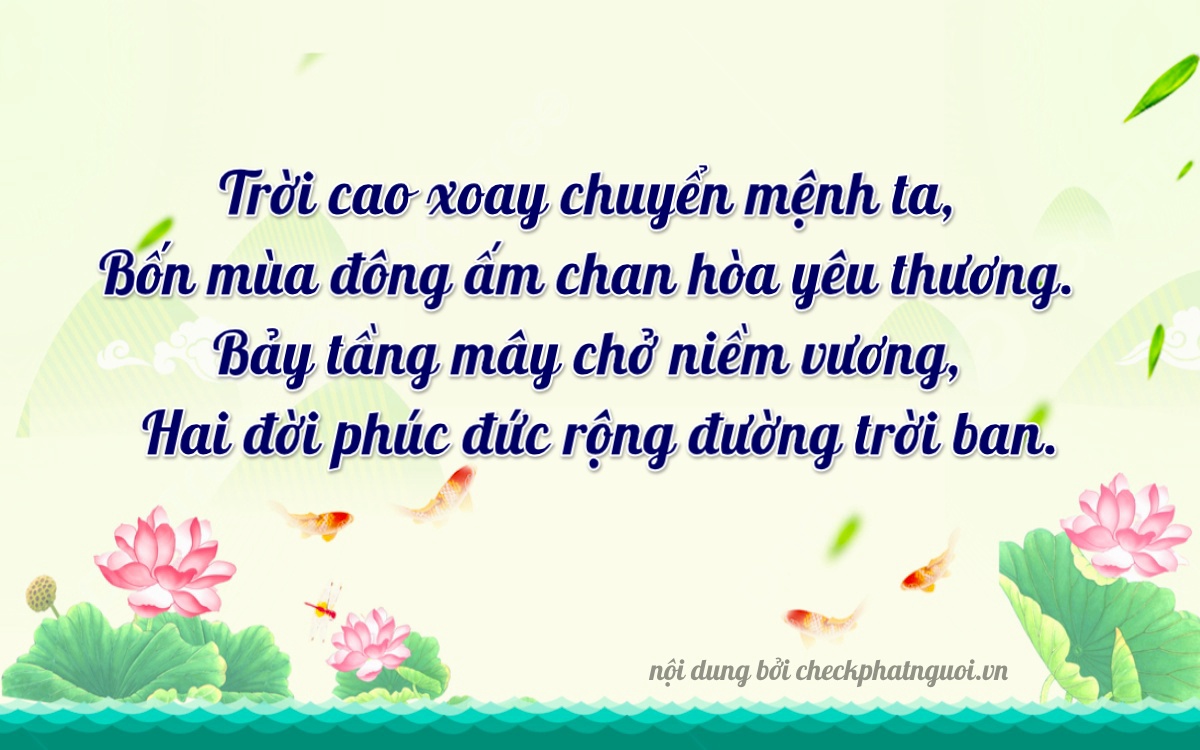 Bài thơ ý nghĩa cho <b>biển số 98A-04742</b> tại website checkphatnguoi.vn