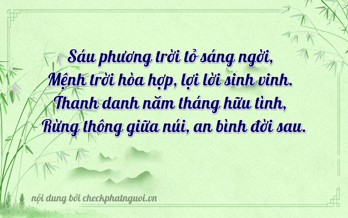 Bài thơ ý nghĩa cho <b>biển số 98A-06053</b> tại website checkphatnguoi.vn