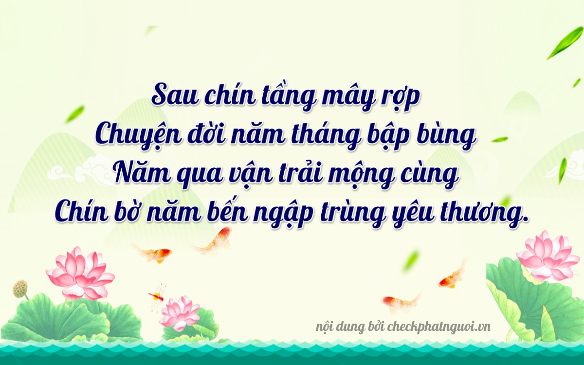 Bài thơ ý nghĩa cho <b>biển số 98A-10959</b> tại website checkphatnguoi.vn