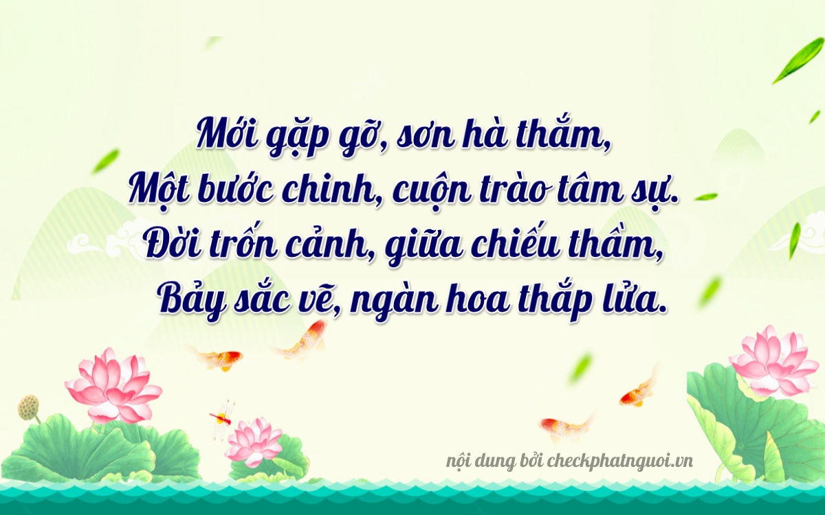 Bài thơ ý nghĩa cho <b>biển số 98A-13307</b> tại website checkphatnguoi.vn
