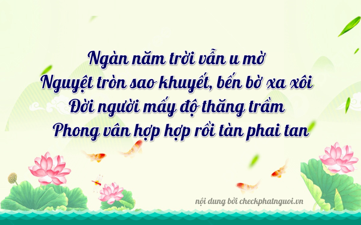 Bài thơ ý nghĩa cho <b>biển số 98A-16698</b> tại website checkphatnguoi.vn
