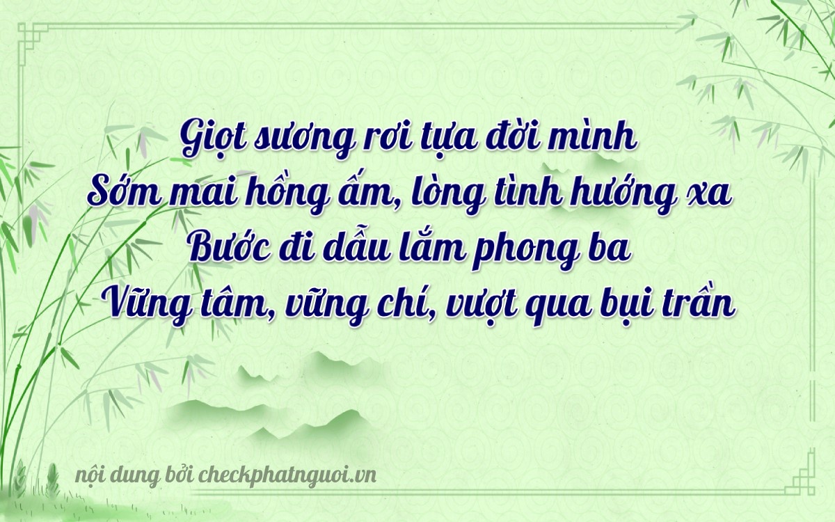 Bài thơ ý nghĩa cho <b>biển số 98A-17188</b> tại website checkphatnguoi.vn