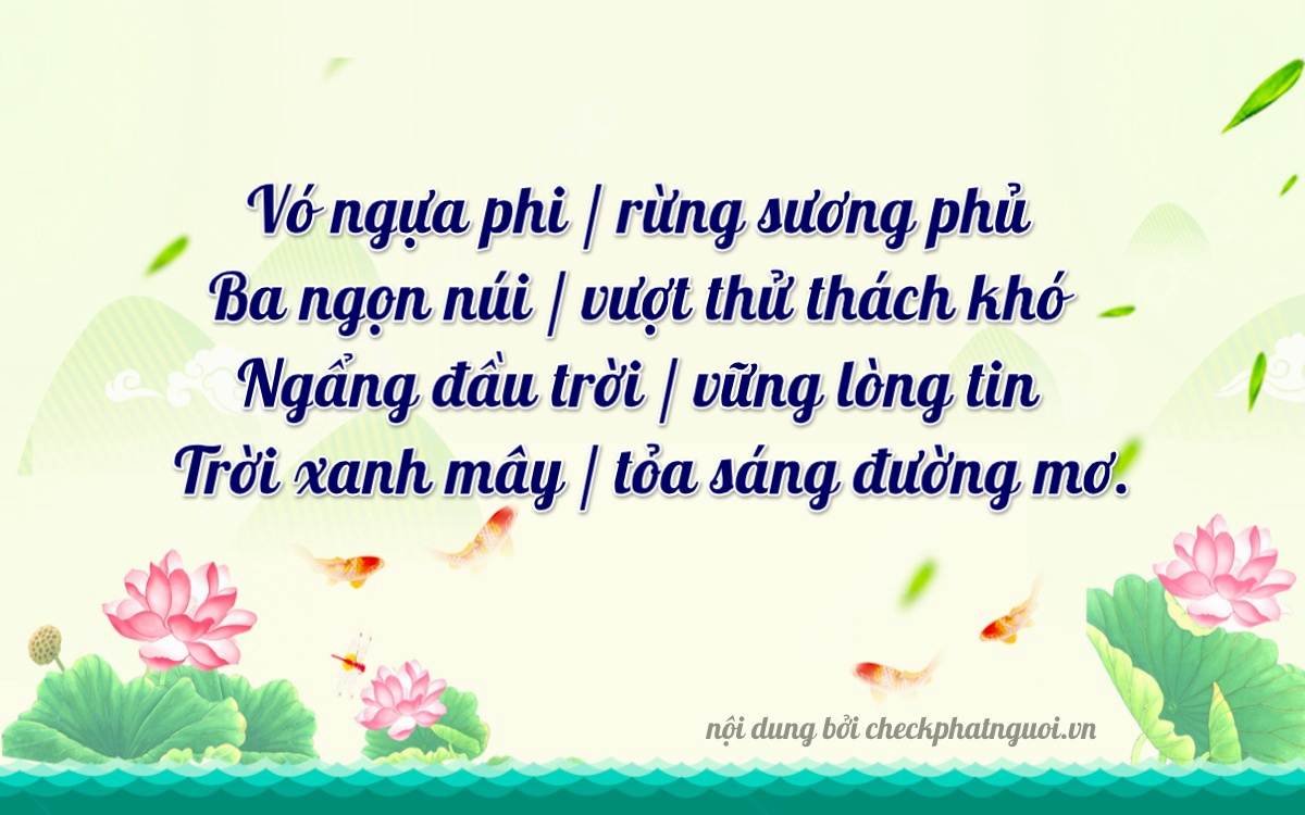 Bài thơ ý nghĩa cho <b>biển số 98A-23502</b> tại website checkphatnguoi.vn