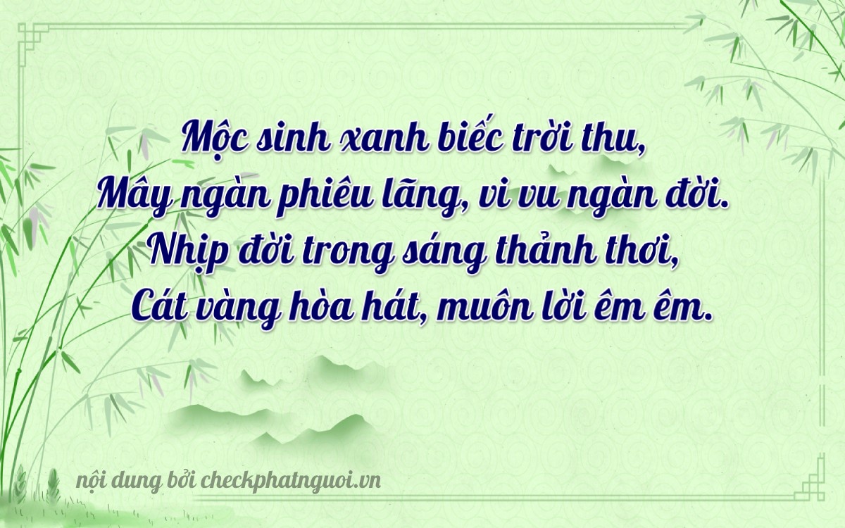 Bài thơ ý nghĩa cho <b>biển số 98A-24459</b> tại website checkphatnguoi.vn