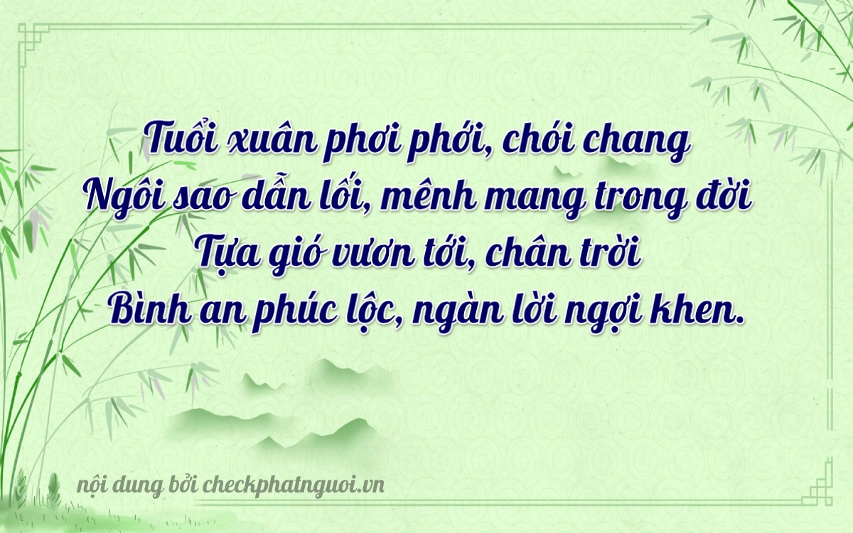 Bài thơ ý nghĩa cho <b>biển số 98A-26065</b> tại website checkphatnguoi.vn