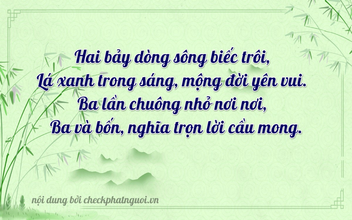 Bài thơ ý nghĩa cho <b>biển số 98A-27334</b> tại website checkphatnguoi.vn
