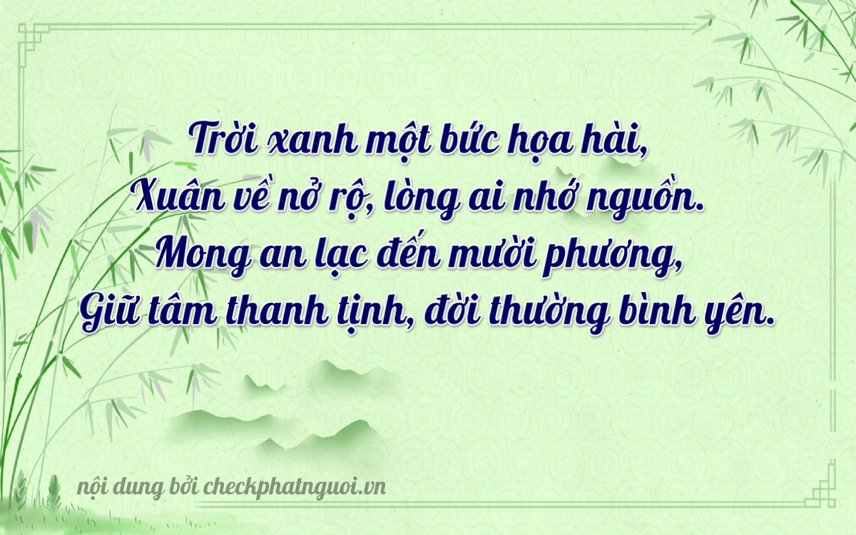 Bài thơ ý nghĩa cho <b>biển số 98A-28310</b> tại website checkphatnguoi.vn